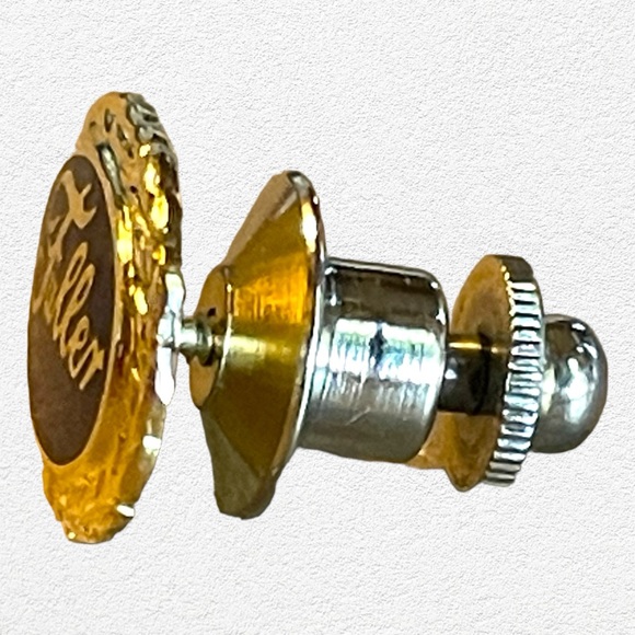 Fuller Boston Employee Service Vintage Pin BACK Tie Tack Lapel Pin Gold Tone - Picture 6 of 7